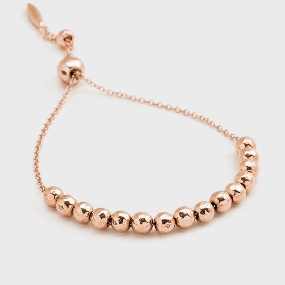 Gorjana Rose Gold Beaded Slider Bracelet